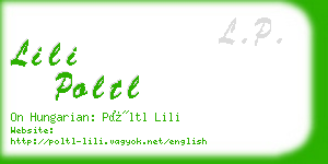 lili poltl business card